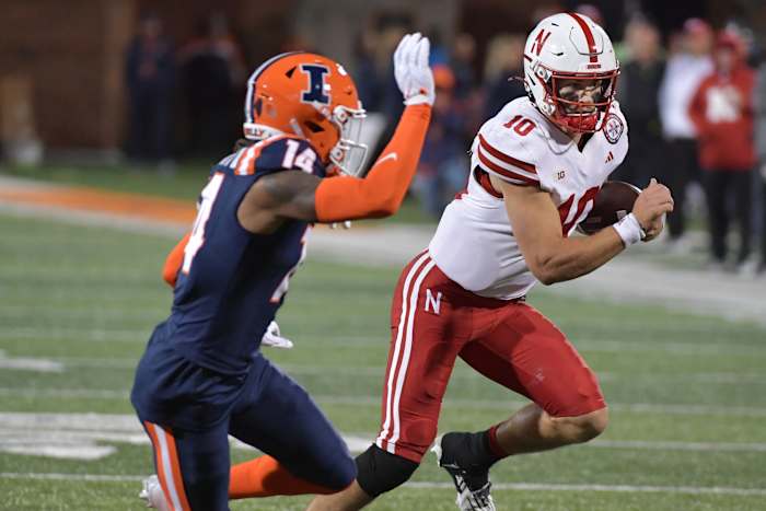 Heinrich Haarberg 2023 Nebraska at Illinois football USATSI_21590894
